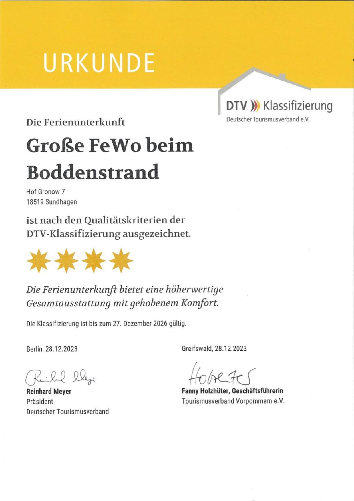 Grosse 4 Sterne Ferienwohnung Beim Boddenstrand Sundhagen-Niederhof Dış mekan fotoğraf